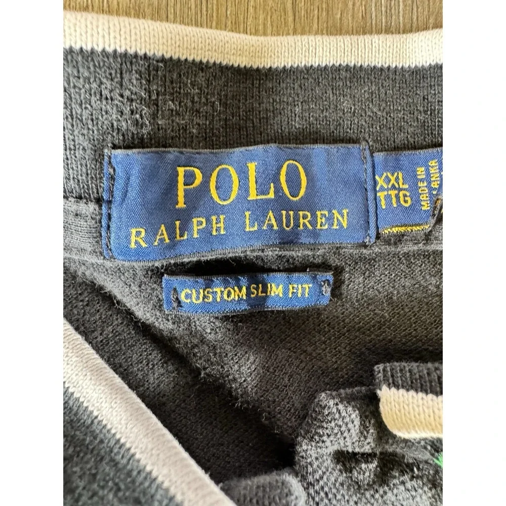Polo Ralph Lauren Big Pony Colorblock Polo Shirt Men's XXL Custom Slim Fit Crest